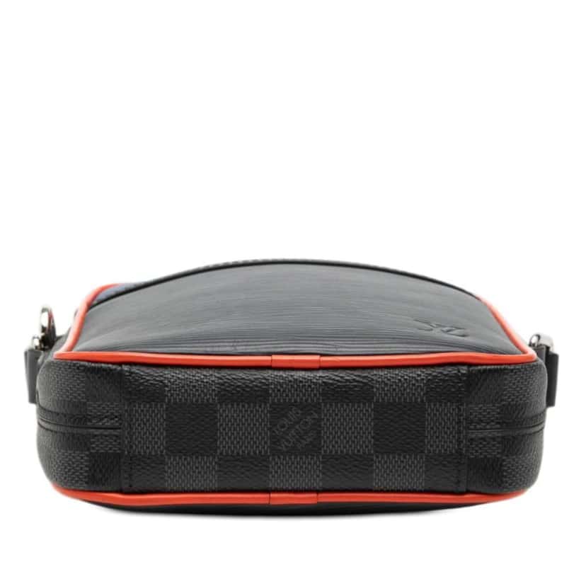 Louis Vuitton Epi Damier Graphite Danube Slim Blue Leather Very good condition - Inside View