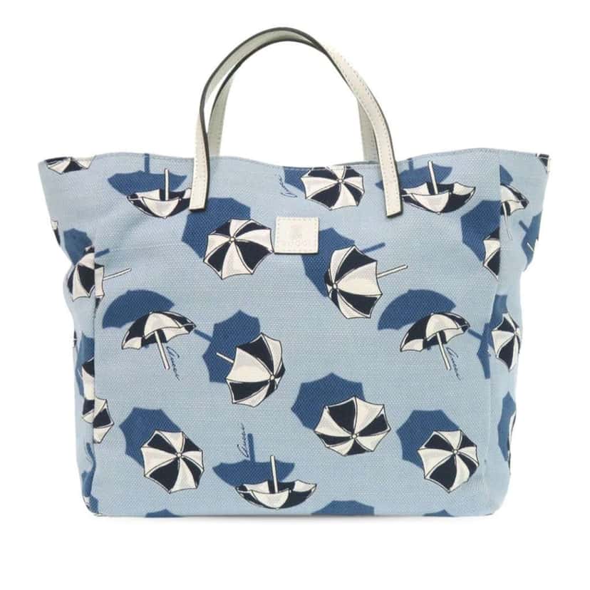 Gucci Kids Canvas Umbrella Tote Blue Canvas Very good condition - Front View