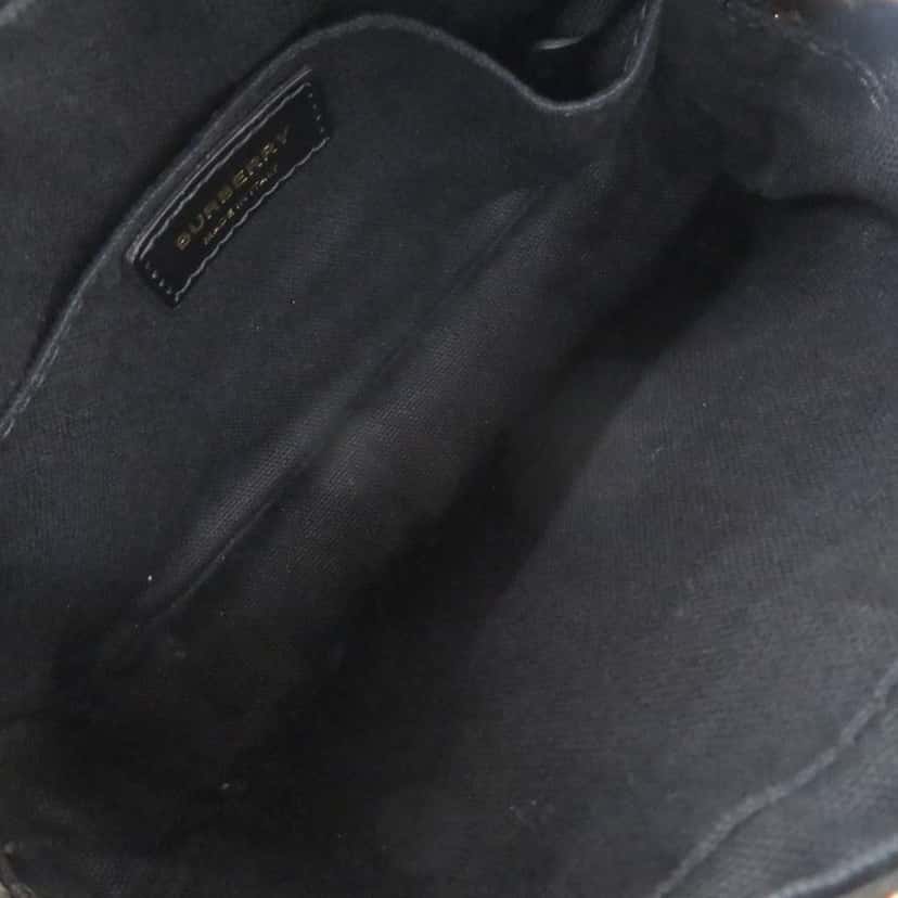 Burberry Embossed Calfskin TB Monogram Camera Chain Crossbody Black Leather Very good condition - Box View