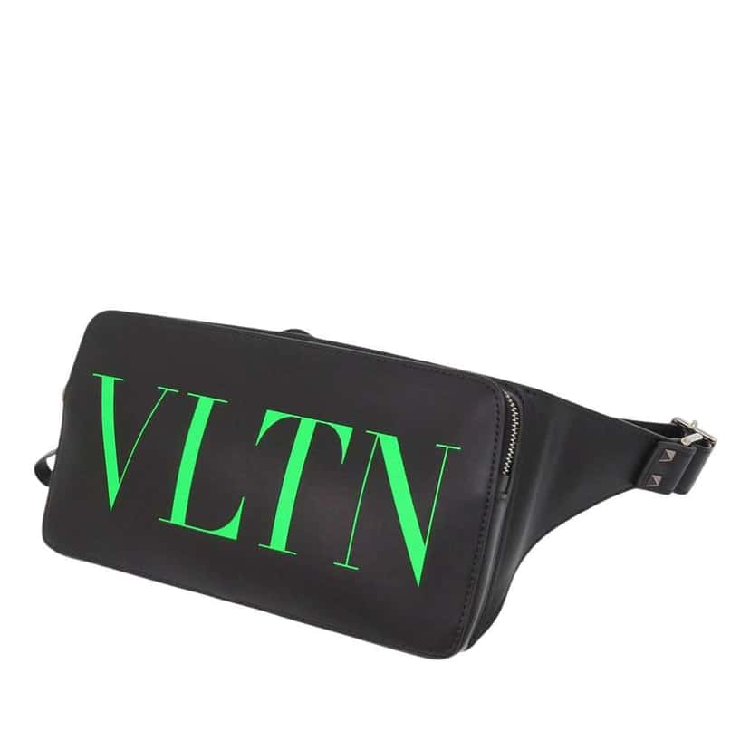 Valentino Leather VLTN Rockstud Belt Bag Black Leather Very good condition - Front View