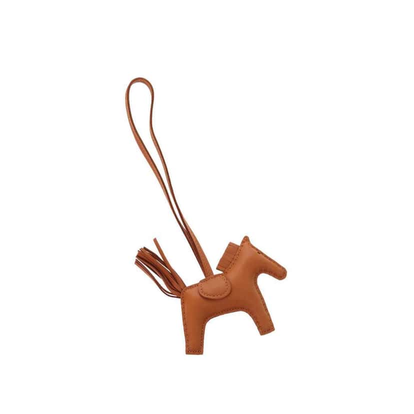Hermès Milo Lambskin Grigri Rodeo Pegase Bag Charm PM Brown Leather Very good condition - Front View
