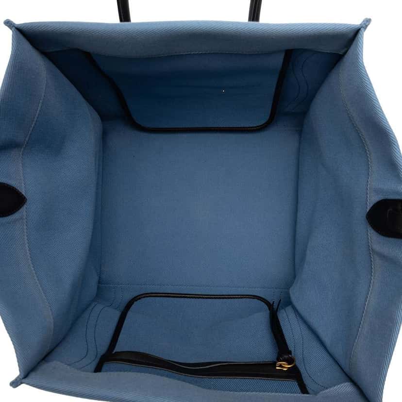 Celine Medium Denim Phantom Luggage Tote Blue Denim Very good condition - Model View