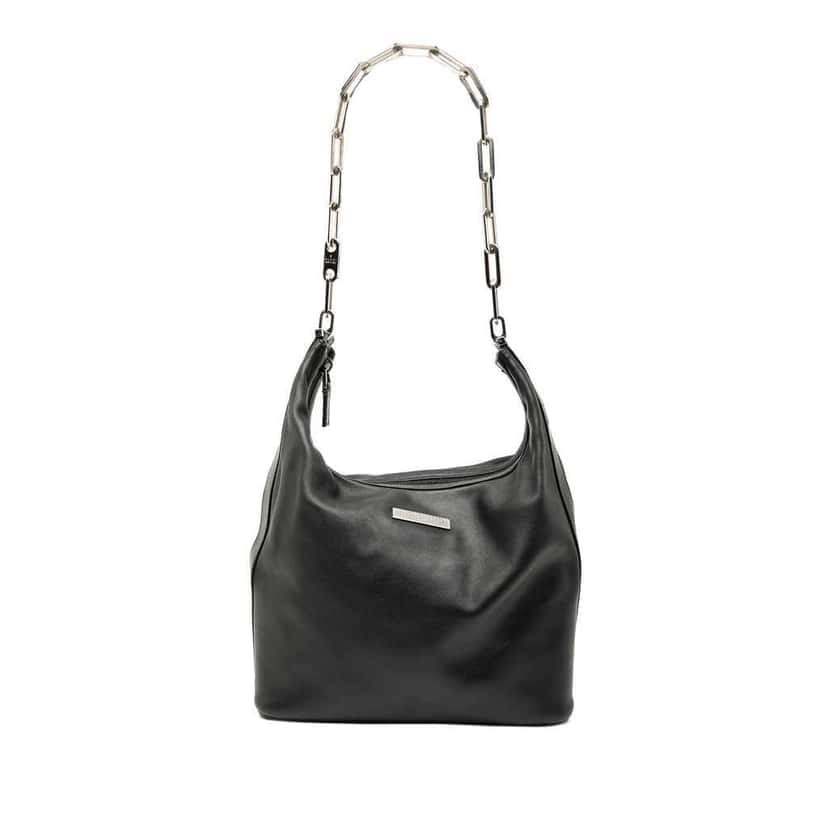 Gucci Leather Chain Shoulder Bag Black Leather Very good condition - Front View