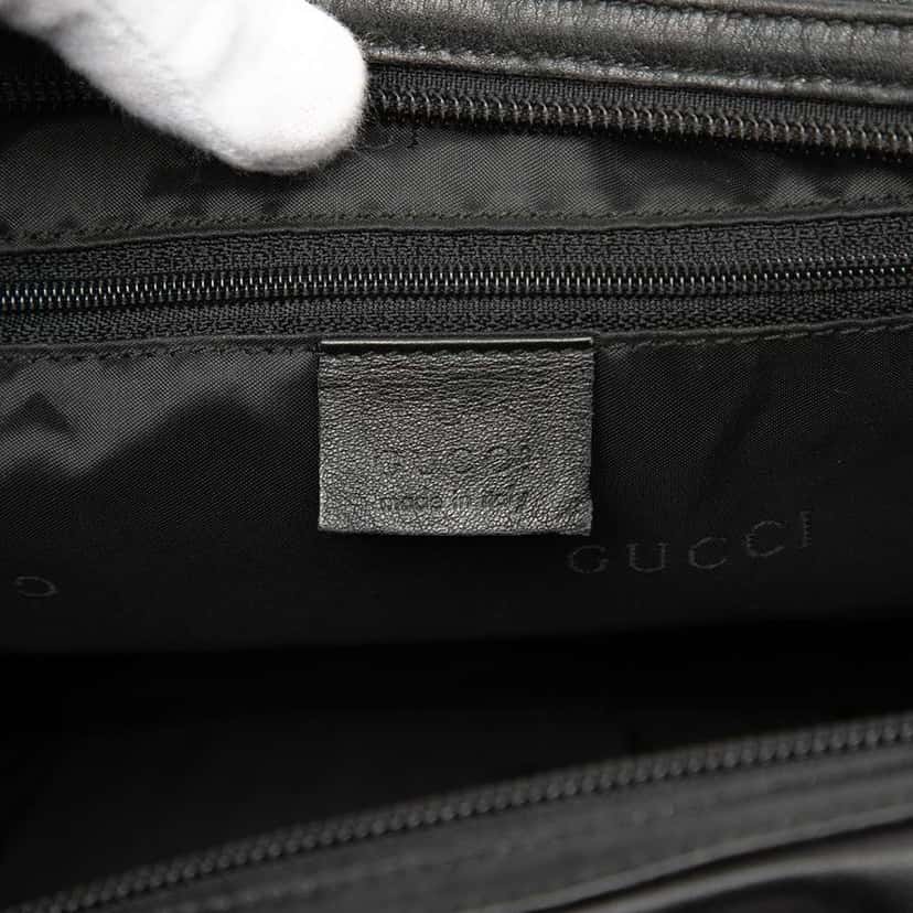 Gucci Leather Chain Shoulder Bag Black Leather Very good condition - Box View