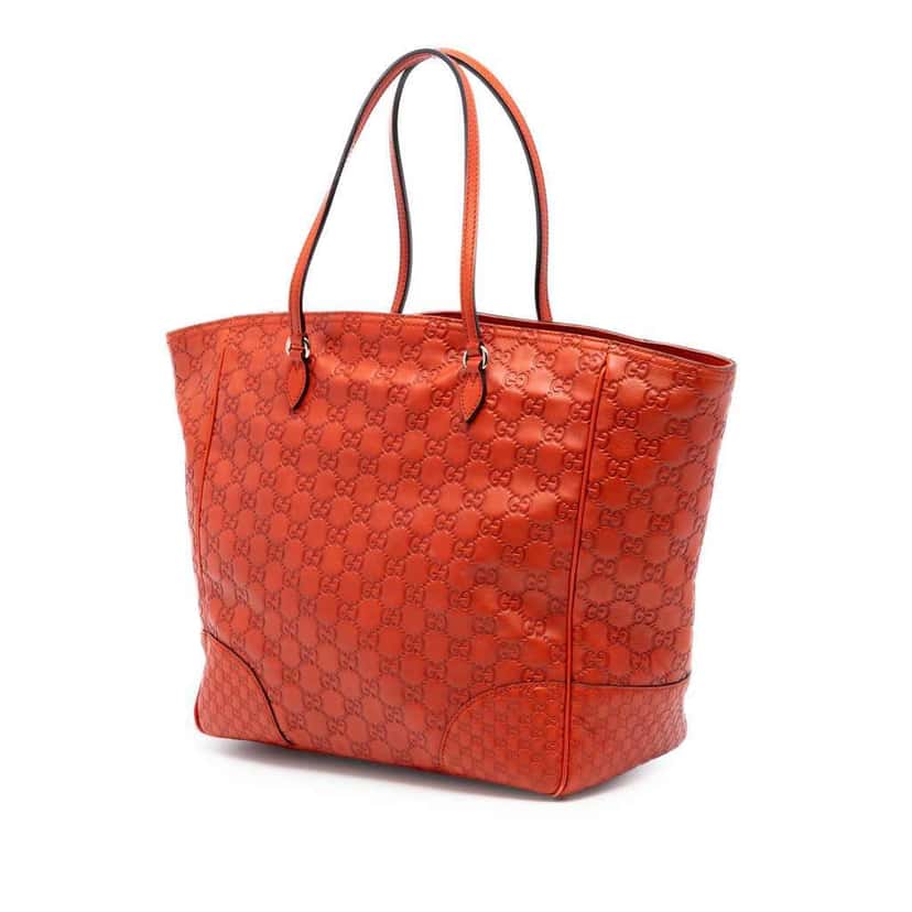 Gucci Guccissima Bree Tote Orange Leather Very good condition - Back View
