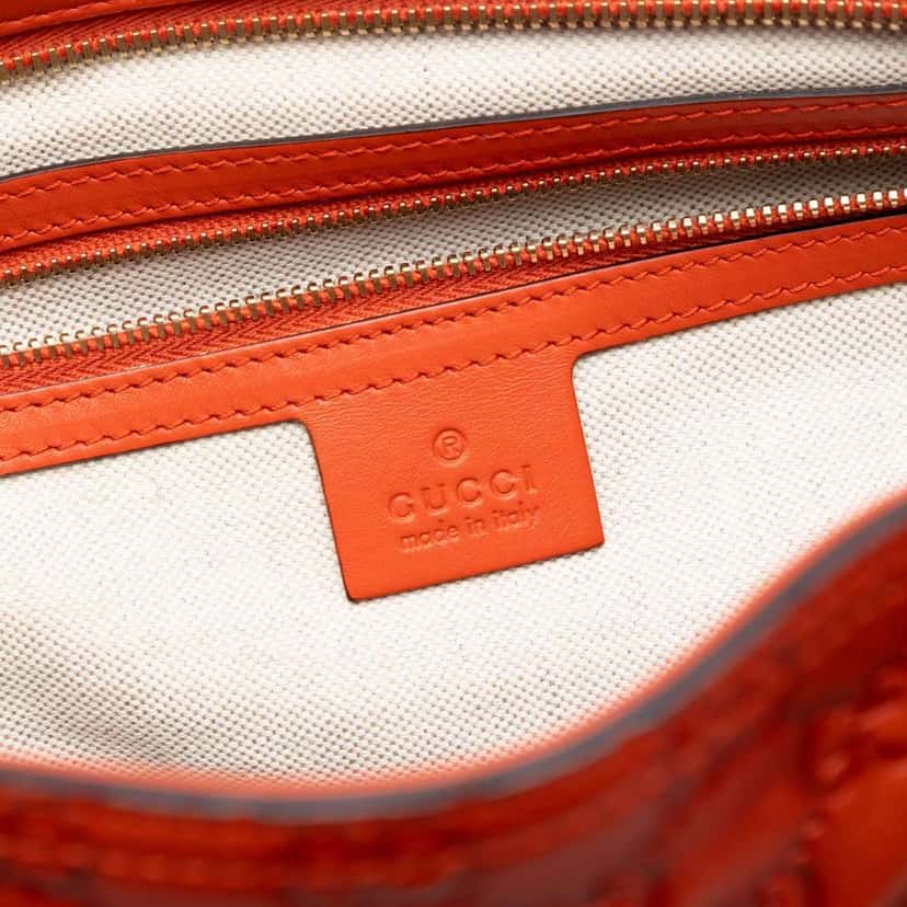 Gucci Guccissima Bree Tote Orange Leather Very good condition - Box View