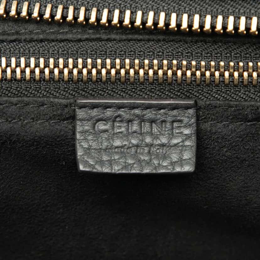 Celine Micro Drummed Calfskin Luggage Tote Black Leather Very good condition - Box View