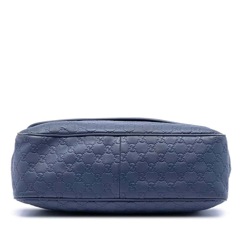 Gucci Guccissima Messenger Bag Blue Leather Very good condition - Inside View