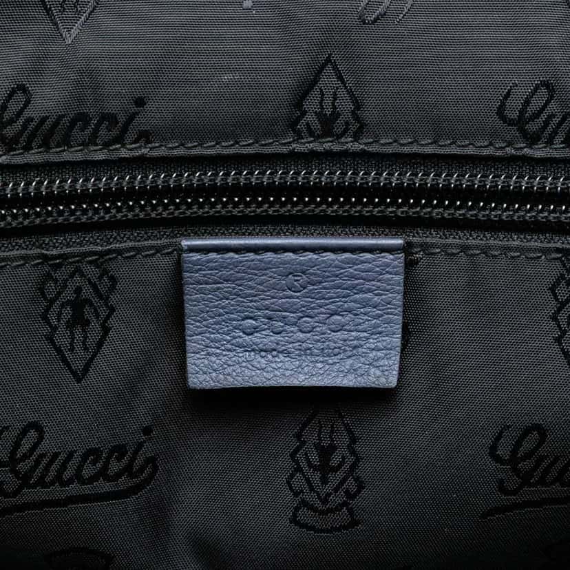 Gucci Guccissima Messenger Bag Blue Leather Very good condition - Box View