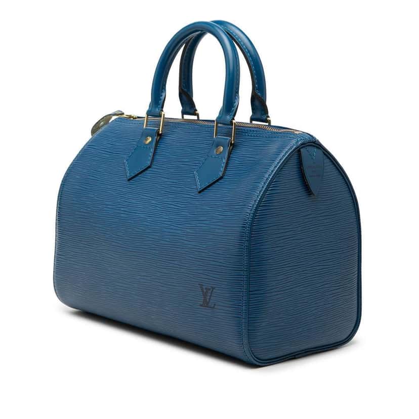 Louis Vuitton Epi Speedy 25 Blue Leather Good condition - Back View