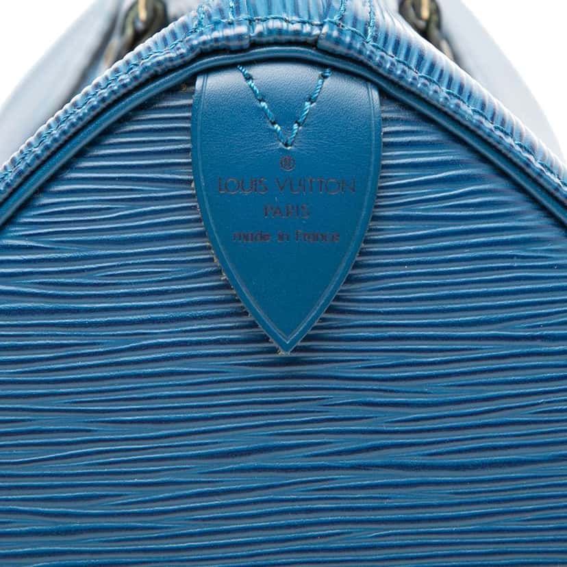 Louis Vuitton Epi Speedy 25 Blue Leather Good condition - Box View