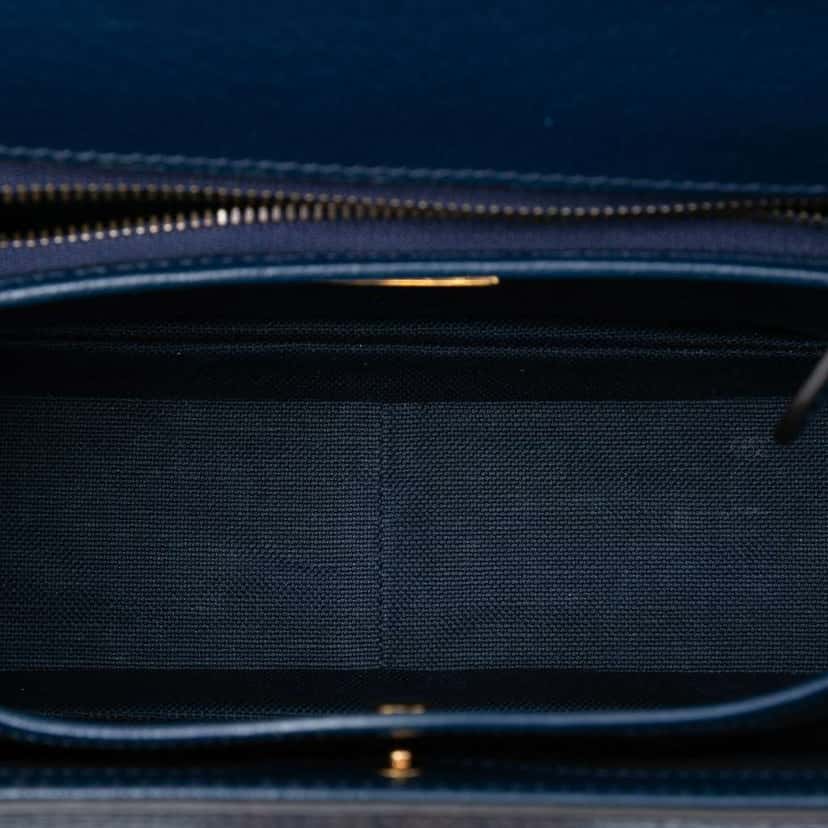 Gucci 100th Anniversary Medium GG Coated Canvas Kaleidoscope 1947 Bamboo Top Handle Bag Blue Canvas Very good condition - Model View