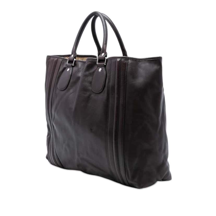 Gucci Leather Tote Brown Leather Very good condition - Back View