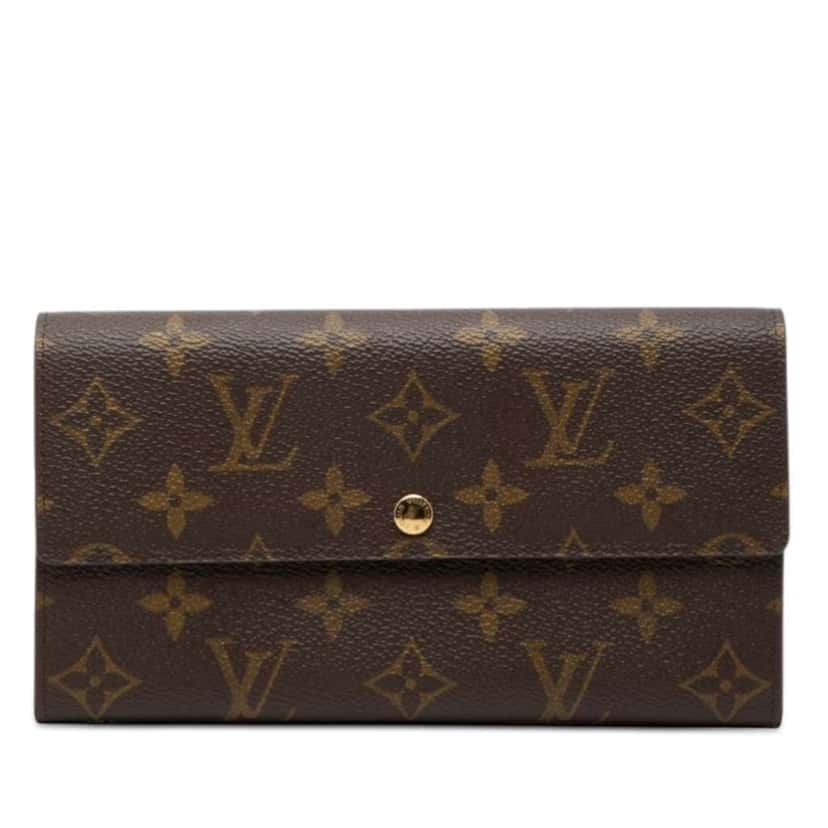 Louis Vuitton Monogram Sarah Long Wallet Brown Very good condition - Front View
