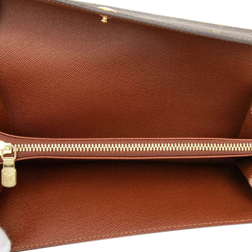 Louis Vuitton Monogram Sarah Long Wallet Brown Very good condition - Model View