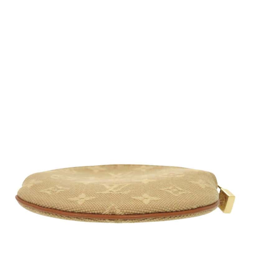Louis Vuitton Monogram Mini Lin Round Coin Purse Beige Canvas Very good condition - Inside View