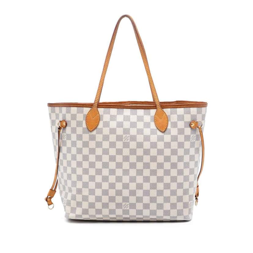 Louis Vuitton Damier Azur Neverfull MM White Very good condition - Front View