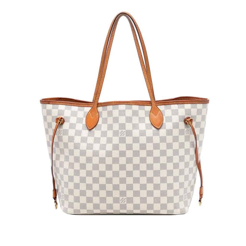 Louis Vuitton Damier Azur Neverfull MM White Very good condition - Front View
