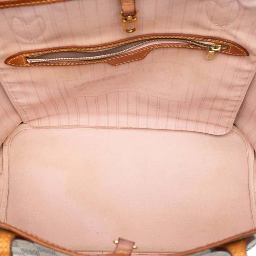 Louis Vuitton Damier Azur Neverfull MM White Very good condition - Model View
