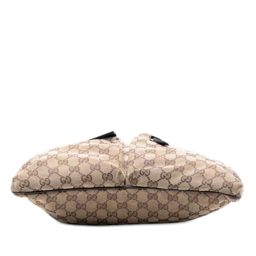 Gucci GG Canvas Web Double Pocket Crossbody Beige Very good condition - Inside View