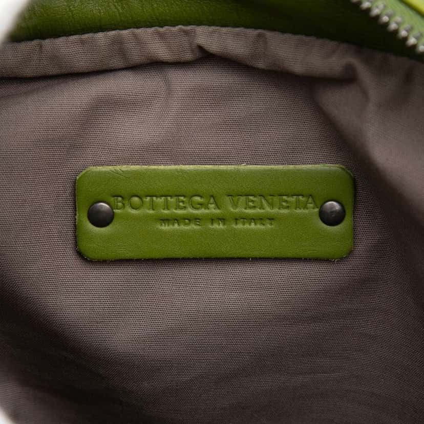 Bottega Veneta Nappa Intrecciato Messenger Bag Green Leather Very good condition - Box View