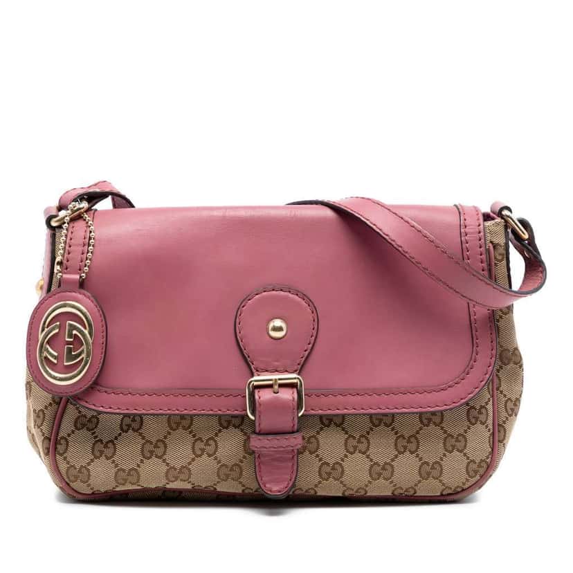 Gucci GG Canvas Sukey Crossbody Beige Very good condition - Front View
