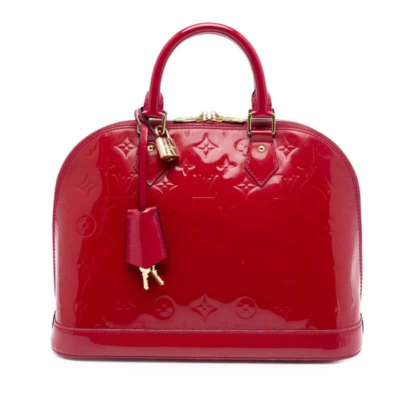 Louis Vuitton Monogram Vernis Alma PM Red Leather Very good condition - Front View