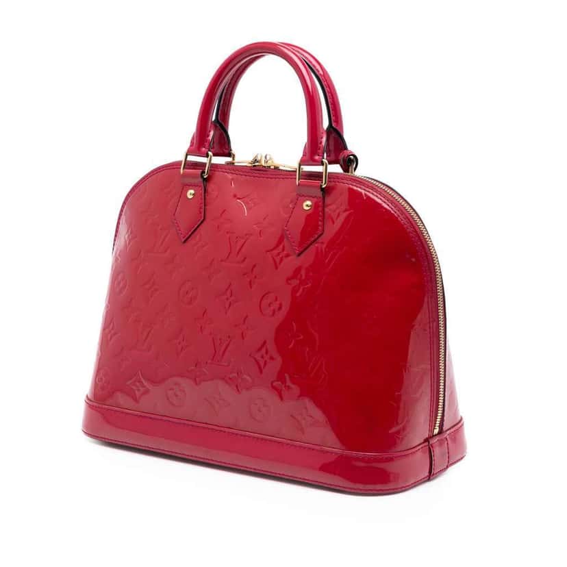 Louis Vuitton Monogram Vernis Alma PM Red Leather Very good condition - Back View