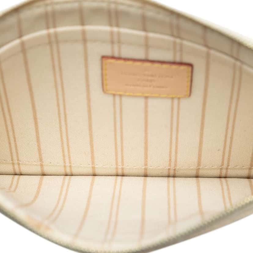 Louis Vuitton Damier Azur Neverfull MM Pouch White Very good condition - Model View