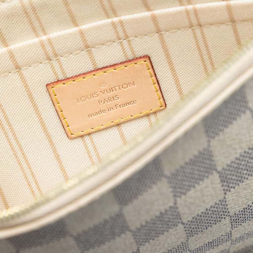 Louis Vuitton Damier Azur Neverfull MM Pouch White Very good condition - Box View