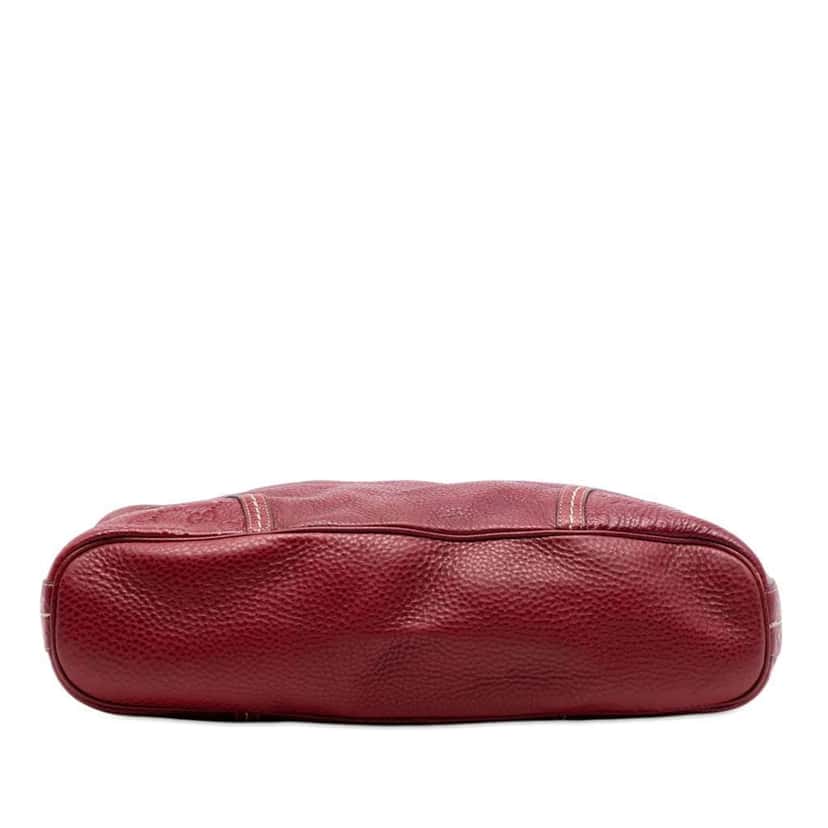 Gucci Large Guccissima Trimmed Leather Signoria Hobo Bag Red Leather Very good condition - Inside View