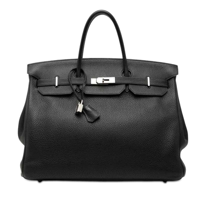 Hermès Togo Birkin Retourne 40 Black Leather Very good condition - Front View