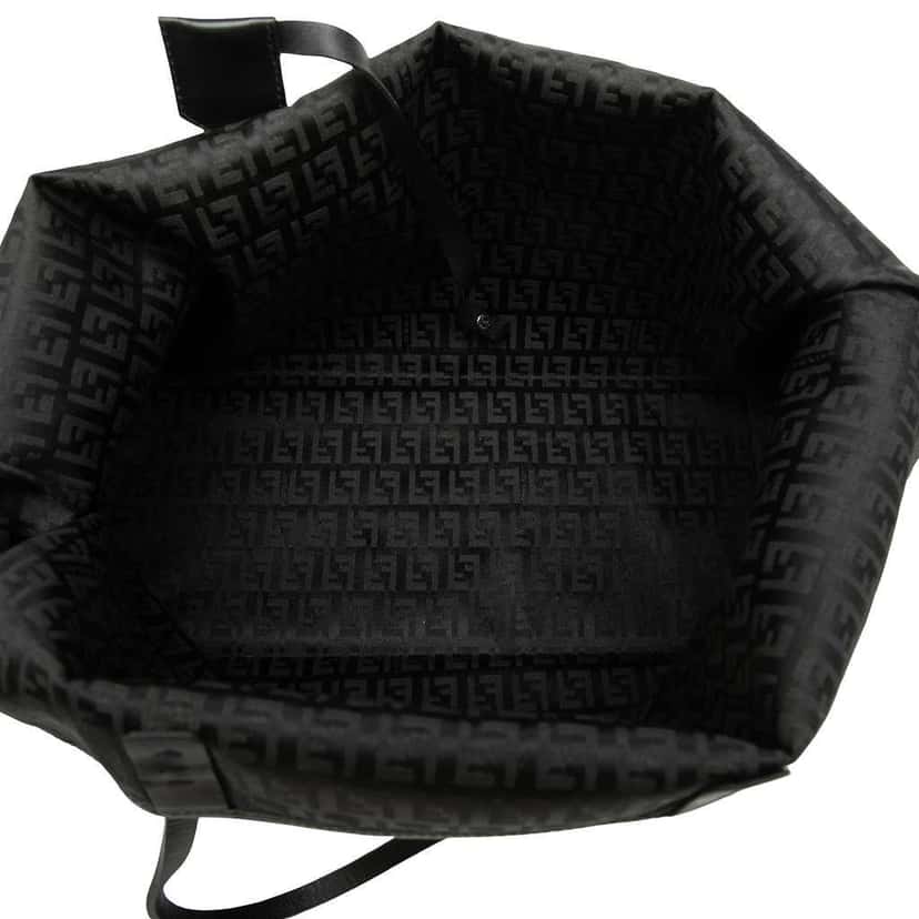 Fendi Medium Zucchino Canvas Roll Tote Black Canvas Very good condition - Model View