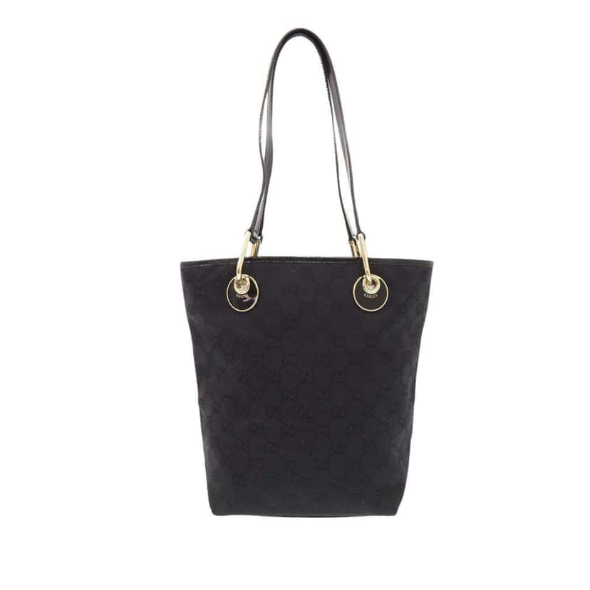Gucci GG Canvas Eclipse Tote Black Canvas Very good condition - Front View