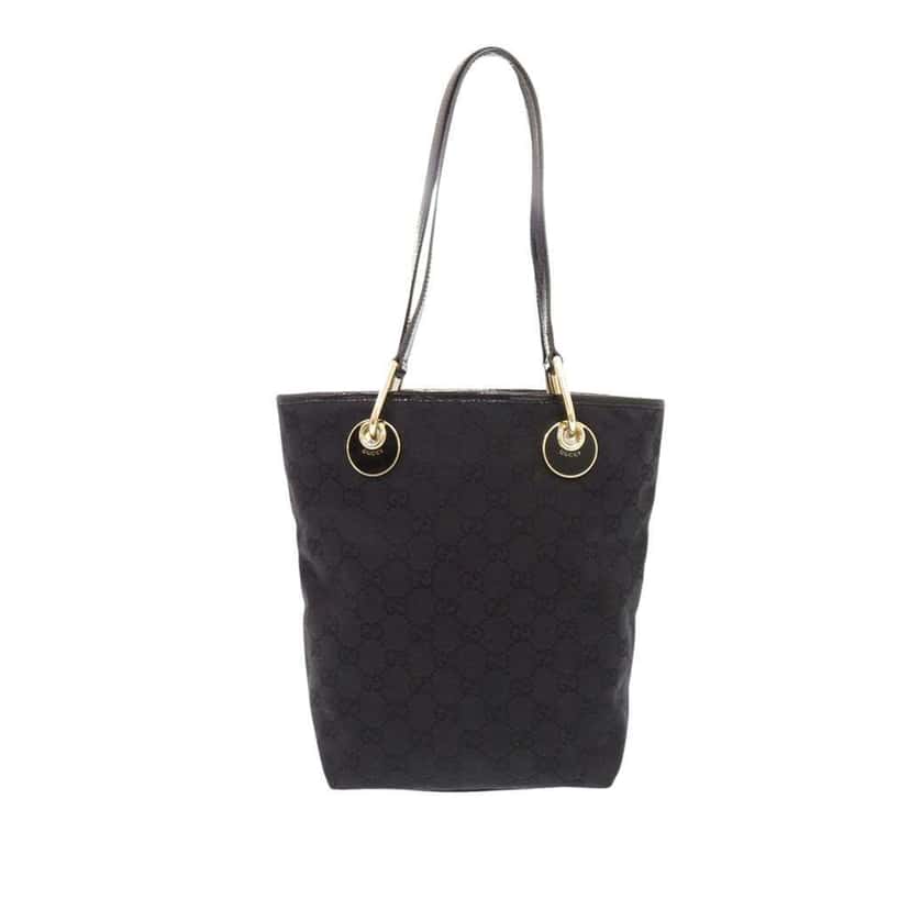 Gucci GG Canvas Eclipse Tote Black Canvas Very good condition - Back View