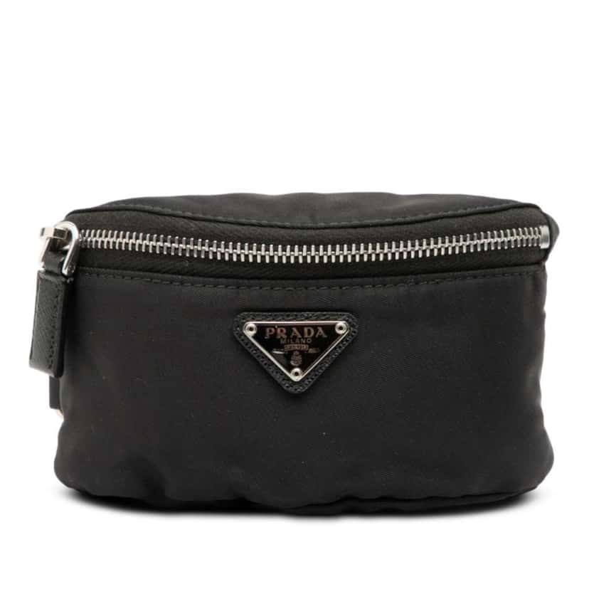 Prada Mini Re-Nylon Travel Arm Pouch Black Very good condition - Front View