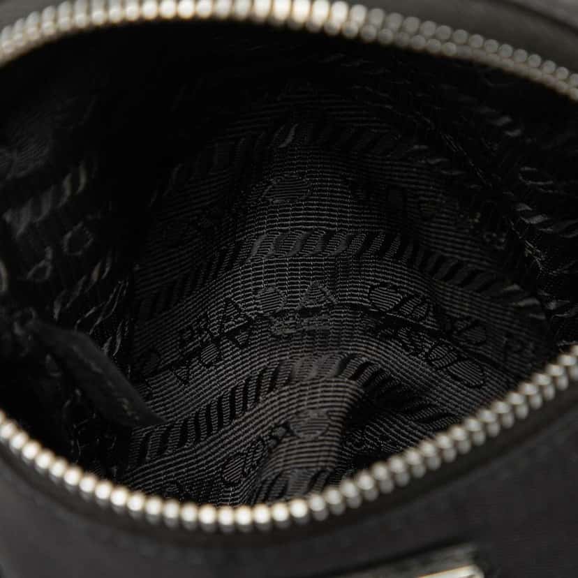 Prada Mini Re-Nylon Travel Arm Pouch Black Very good condition - Model View