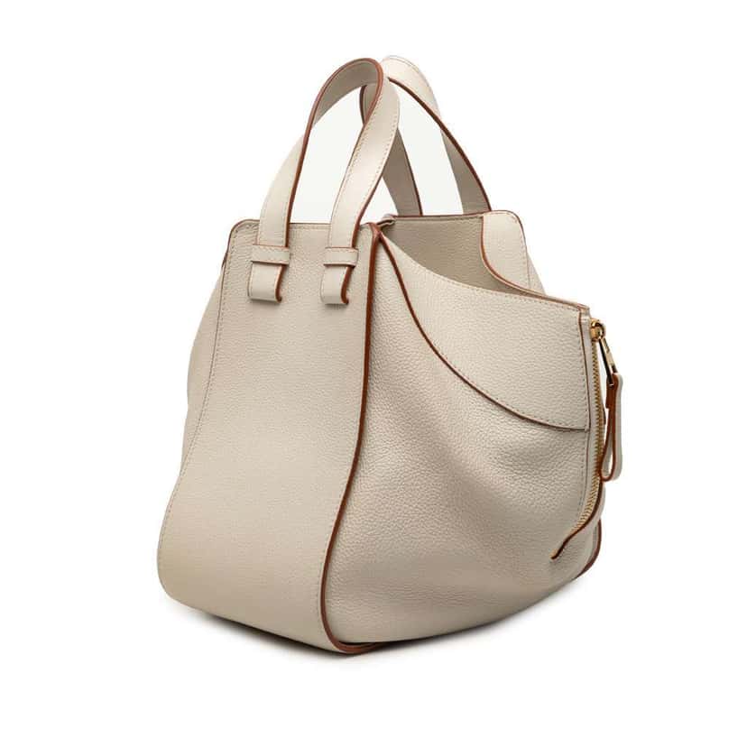 Loewe Medium Grained Calfskin Hammock Satchel Brown Leather Very good condition - Back View