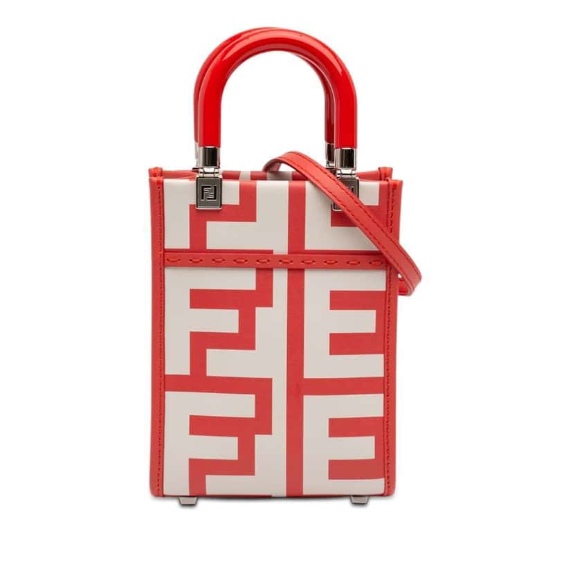 Fendi Marc Jacobs Mini Leather Sunshine Shopper Tote White Leather Very good condition - Front View