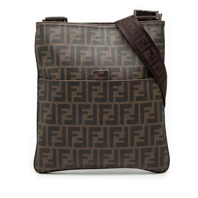 Fendi Zucca Spalmati Crossbody Brown Canvas Good condition - Front View