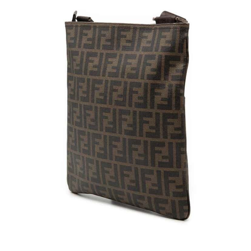 Fendi Zucca Spalmati Crossbody Brown Canvas Good condition - Back View