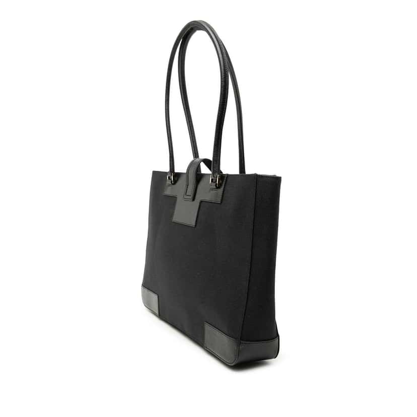 Gucci Canvas Square G Tote Black Canvas Good condition - Back View