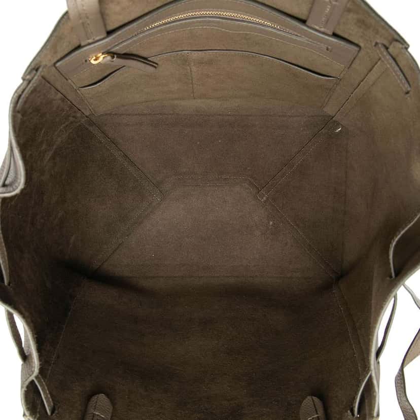 Celine Small Grained Calfskin Phantom Cabas Tote Brown Leather Good condition - Model View