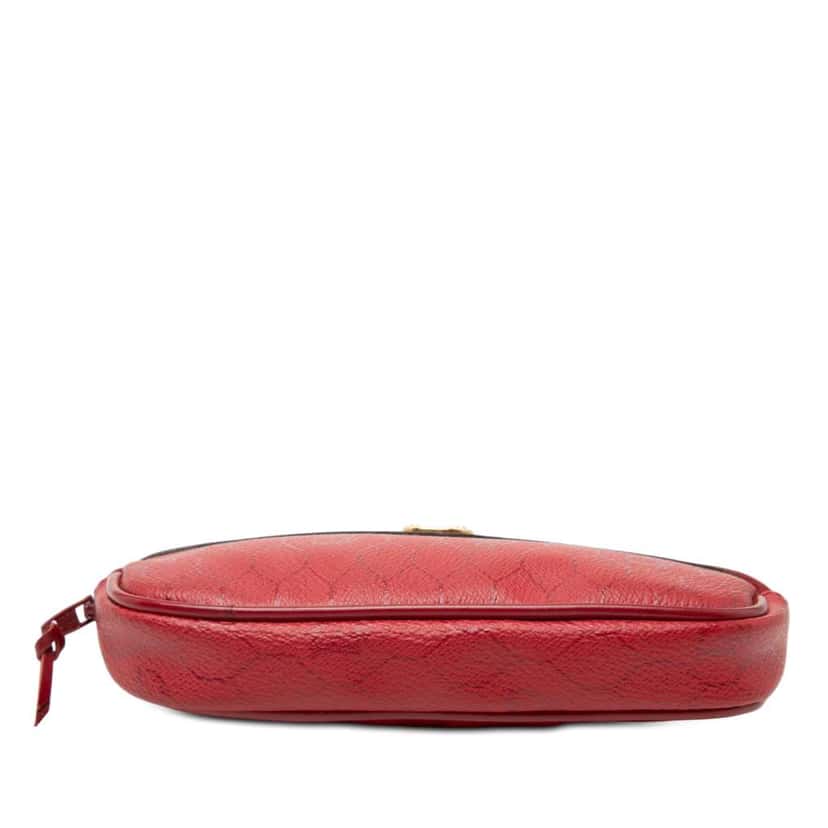 Dior Honeycomb Coated Canvas Pouch Red Canvas Good condition - Inside View