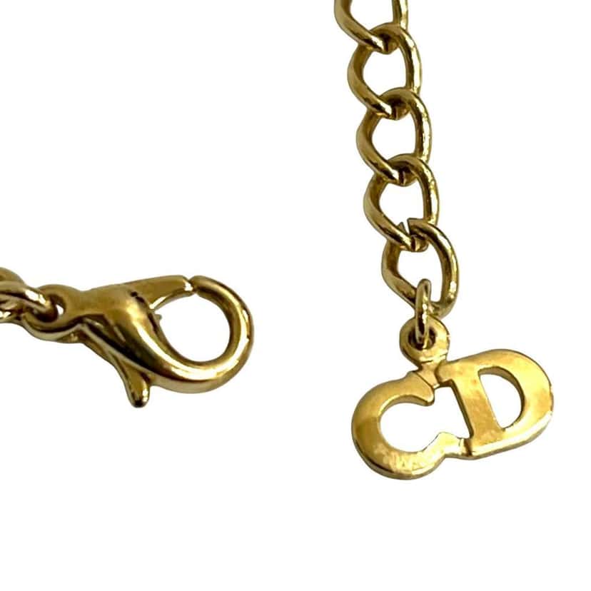 Dior Gold Plated CD Logo Pendant Necklace Gold Metal Good condition - Inside View