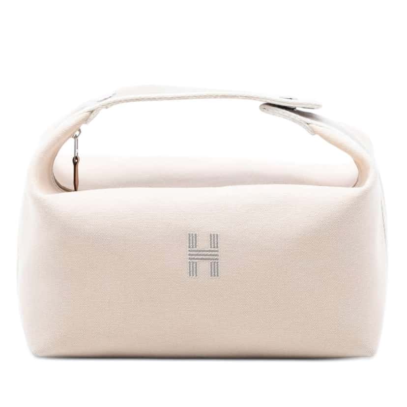 Hermès Large Toile Bride A Brac Case Brown Canvas Good condition - Front View