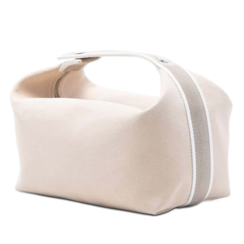 Hermès Large Toile Bride A Brac Case Brown Canvas Good condition - Back View