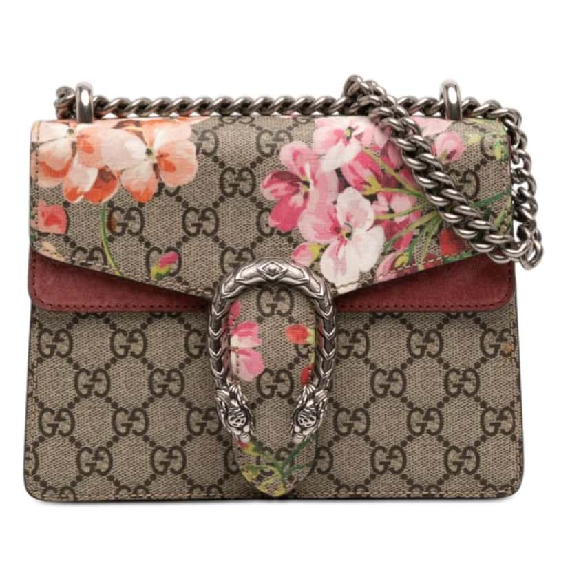 Gucci Small GG Supreme Blooms Dionysus Crossbody Beige Canvas Good condition - Front View