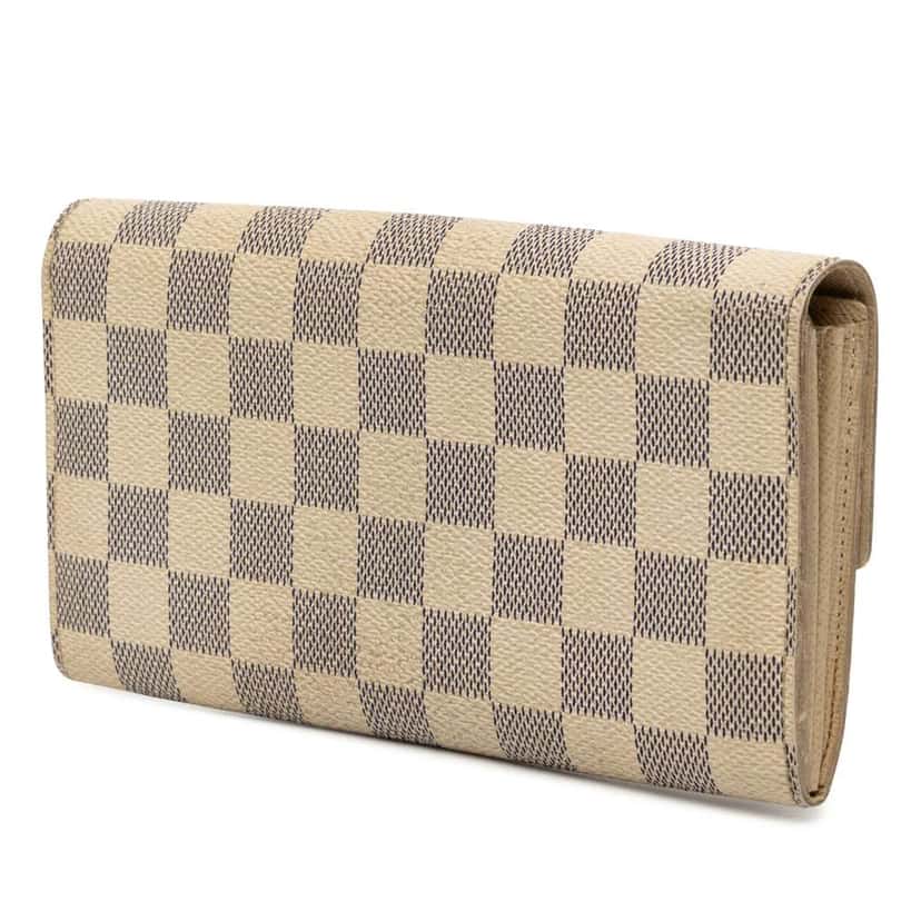Louis Vuitton Damier Azur Sarah Wallet White Fair condition - Back View