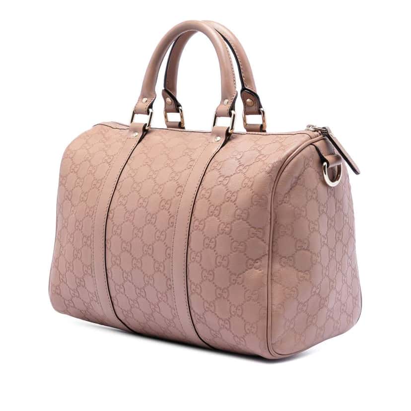 Gucci Medium Guccissima Joy Boston Bag Brown Leather Good condition - Back View